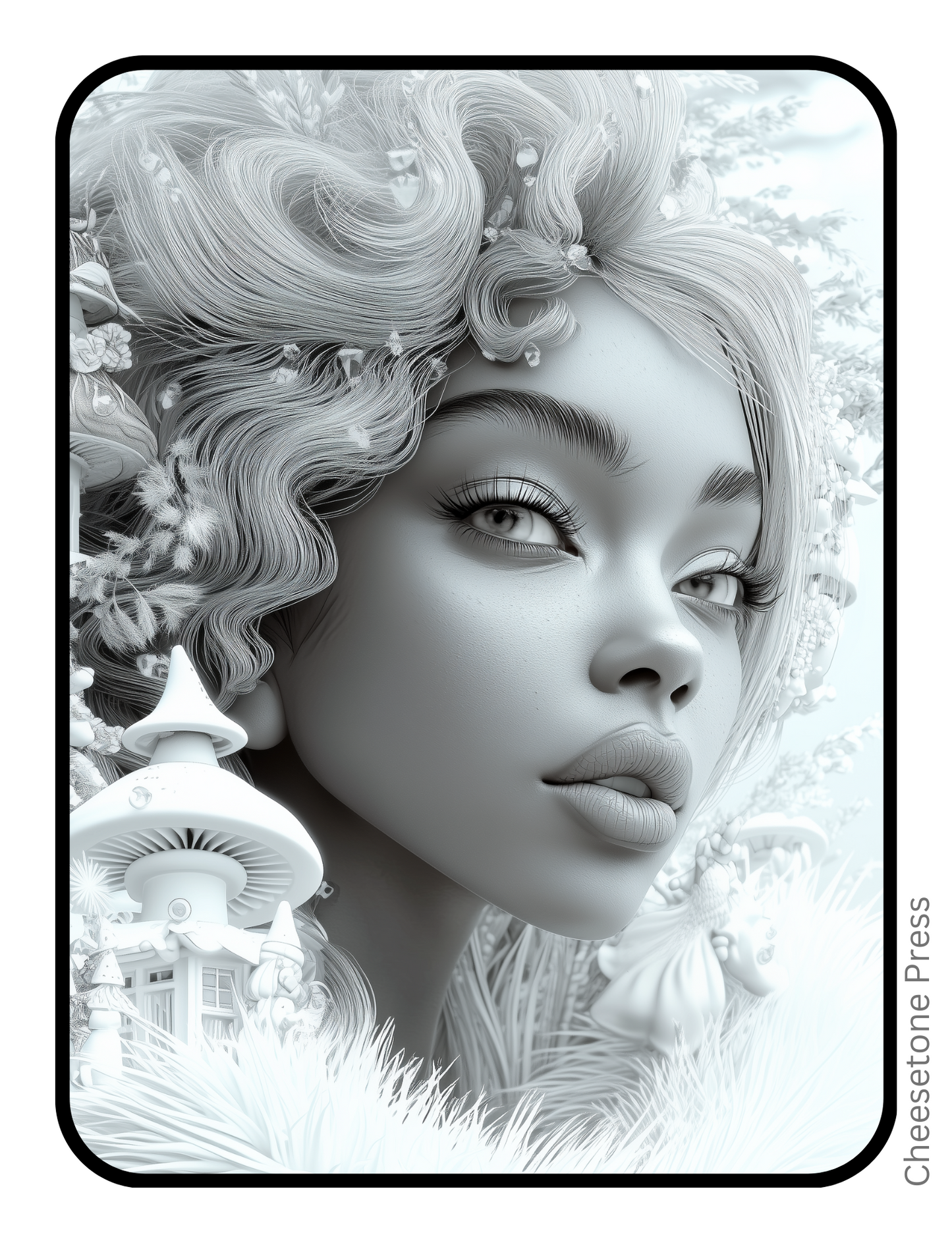 Unique Beautiful Women Christmas Portrait Grayscale 20 pg Printable Bundle - printable Default Title Cheesetone Press