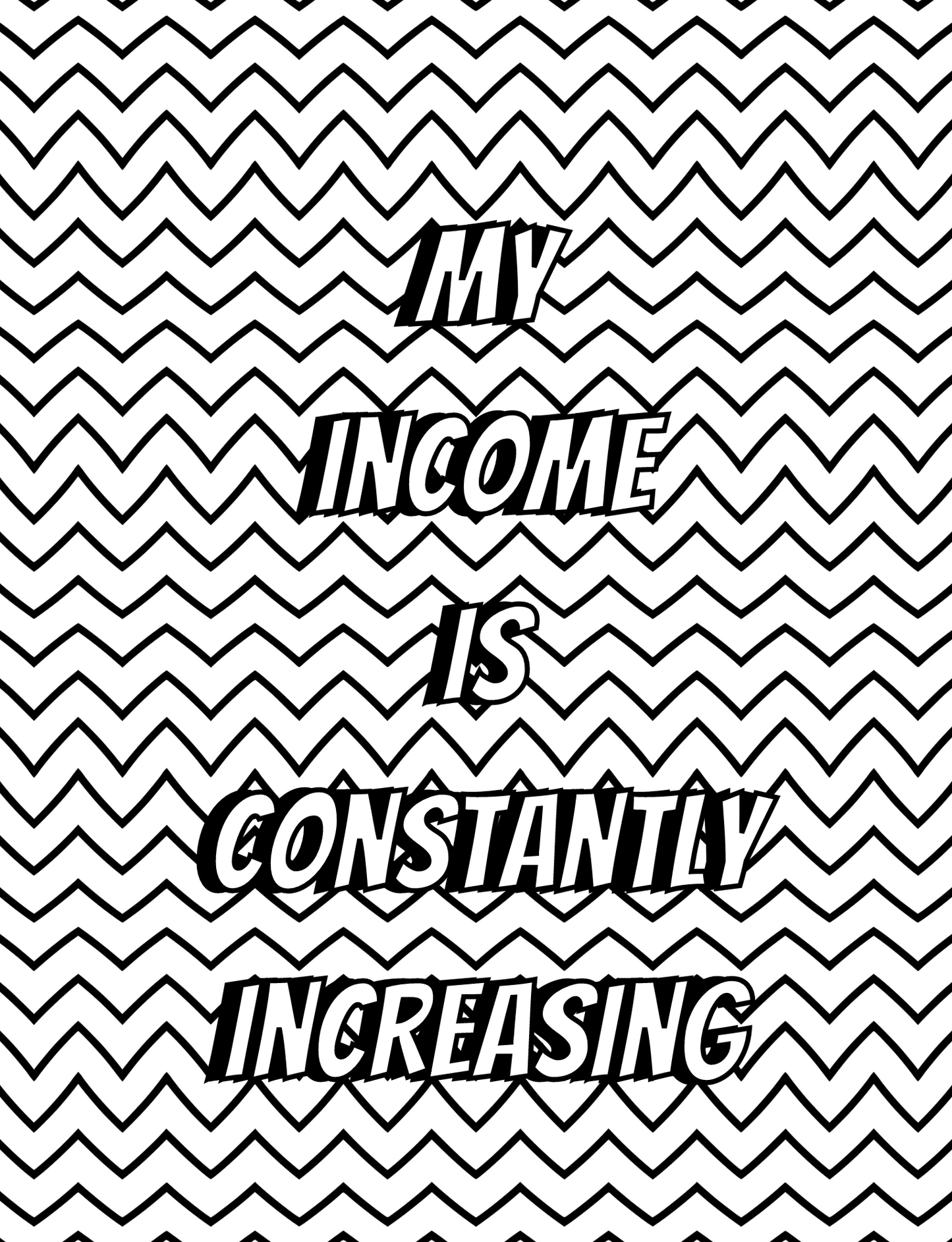 Money Affirmations Coloring Journal Book - coloring book Default Title Cheesetone Press