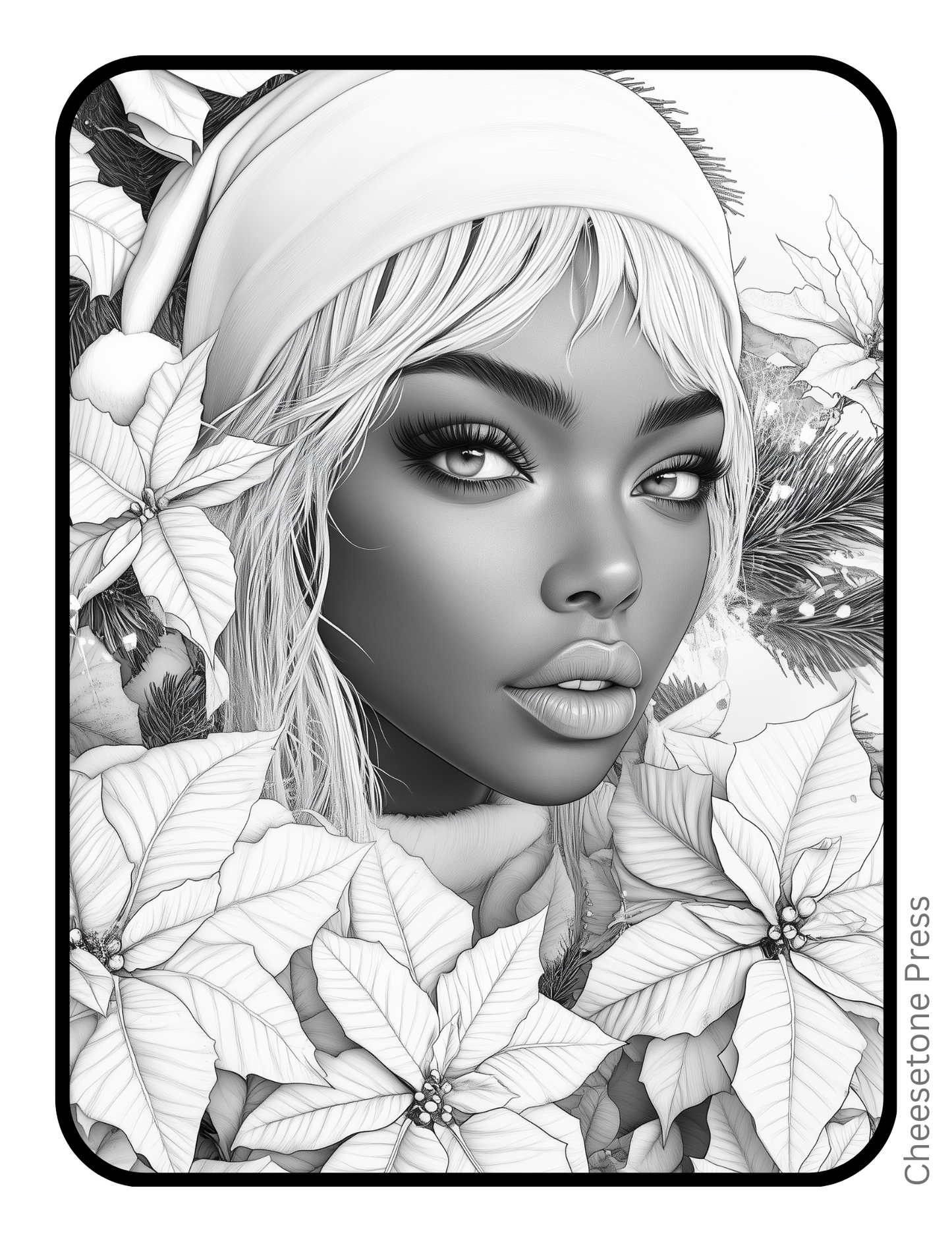 Unique Beautiful Women Christmas Portrait Grayscale 20 pg Printable Bundle - printable Default Title Cheesetone Press