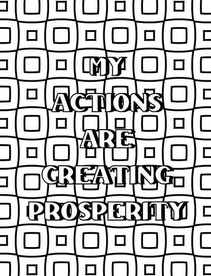 Money Affirmations Coloring Journal Book - coloring book Default Title Cheesetone Press