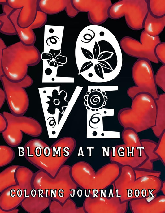 Love Blooms At Night Coloring Journal Book - coloring book Default Title Cheesetone Press