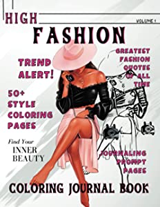 High Fashion Coloring Journal Book - coloring book Default Title Cheesetone Press