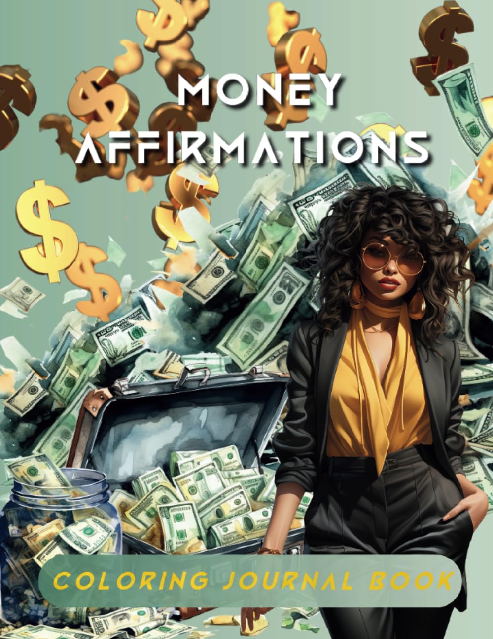 Money Affirmations Coloring Journal Book - coloring book Default Title Cheesetone Press