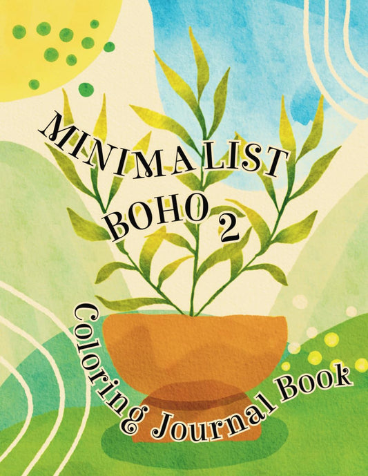 Minimalist Boho Coloring Journal Book: Volume 2 - coloring book Default Title Cheesetone Press