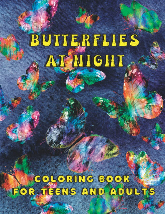 Butterflies At Night Coloring Book - coloring book Default Title Cheesetone Press