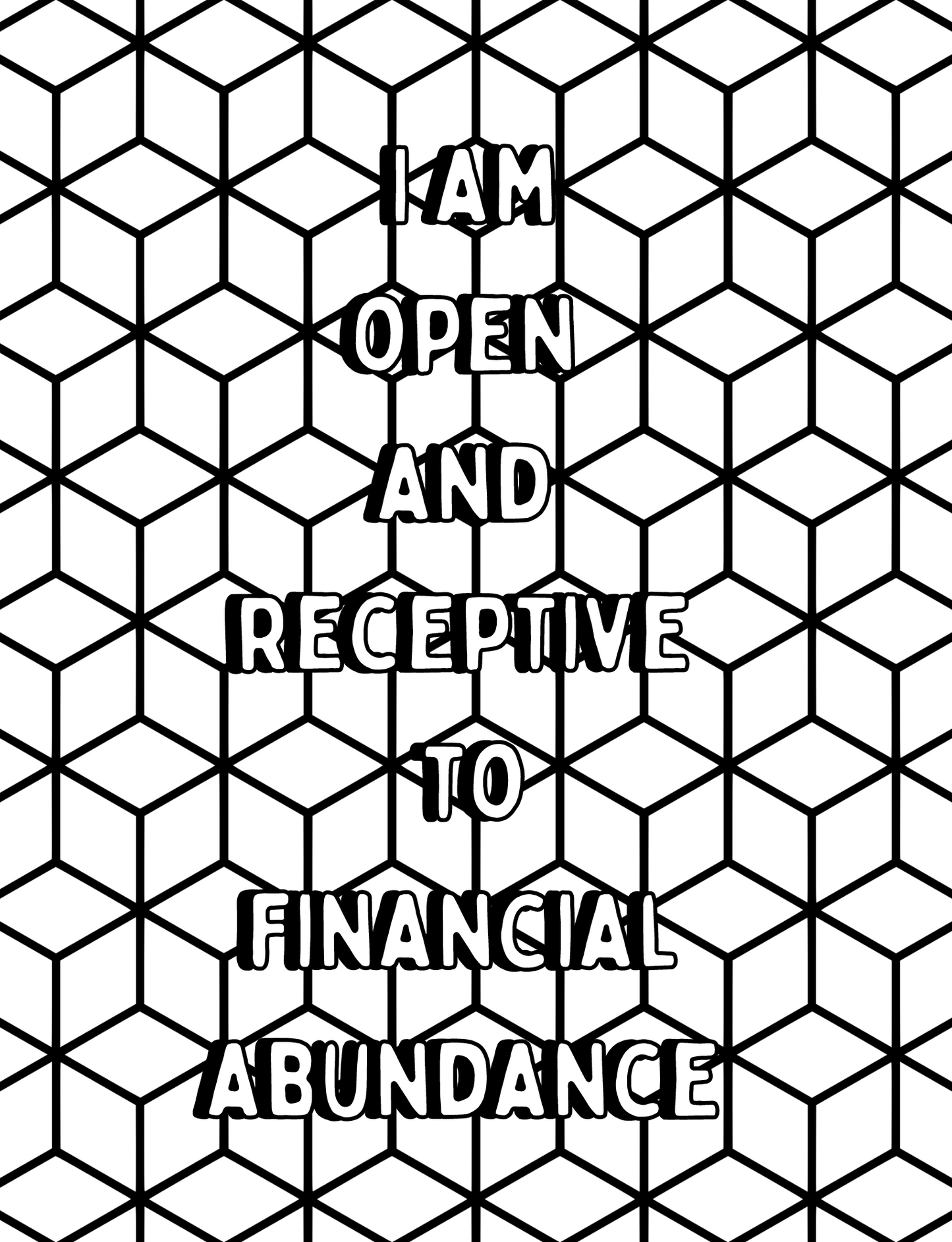 Money Affirmations Coloring Journal Book - coloring book Default Title Cheesetone Press