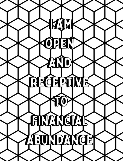 Money Affirmations Coloring Journal Book - coloring book Default Title Cheesetone Press