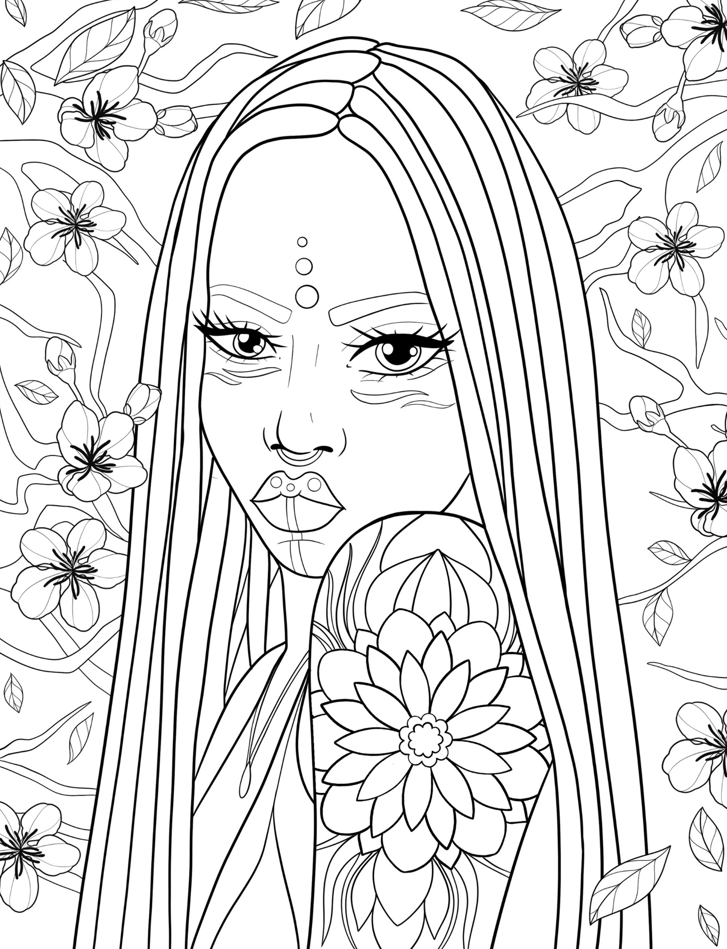 High Fashion Coloring Prompt Book: African Faces - coloring book Default Title Cheesetone Press