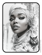 Unique Beautiful Women Christmas Portrait Grayscale 20 pg Printable Bundle - printable Default Title Cheesetone Press