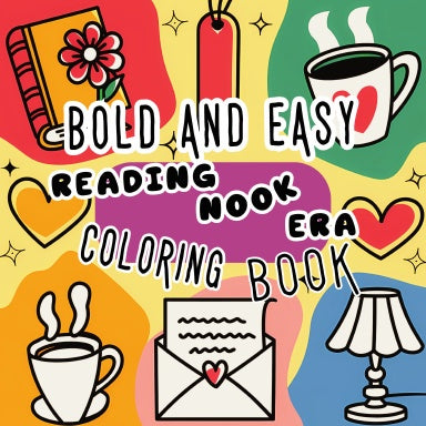 Bold and Easy Reading Nook Era Coloring Book - coloring book Default Title Cheesetone Press