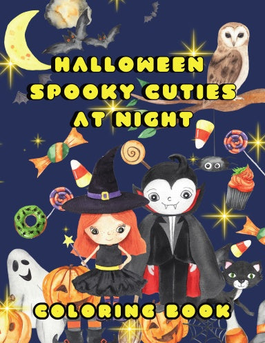 Halloween Spooky Cuties At Night Coloring Book - coloring book Default Title Cheesetone Press